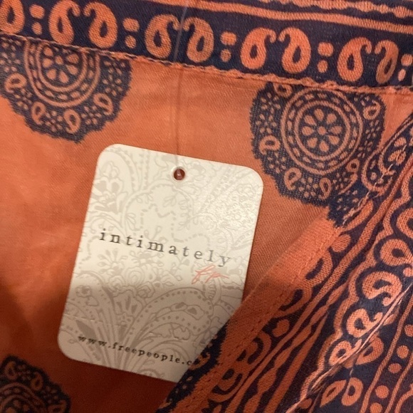 Free People Intimately Soul Of The Sun snap Bodysuit Boho Brick Combo shirt L - Picture 11 of 16